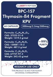 Gut Research Blend(BPC-157, Thymosin-ß4 Fragment, KPV) (500mcg/2.5mg/500mcg x 60 capsules)