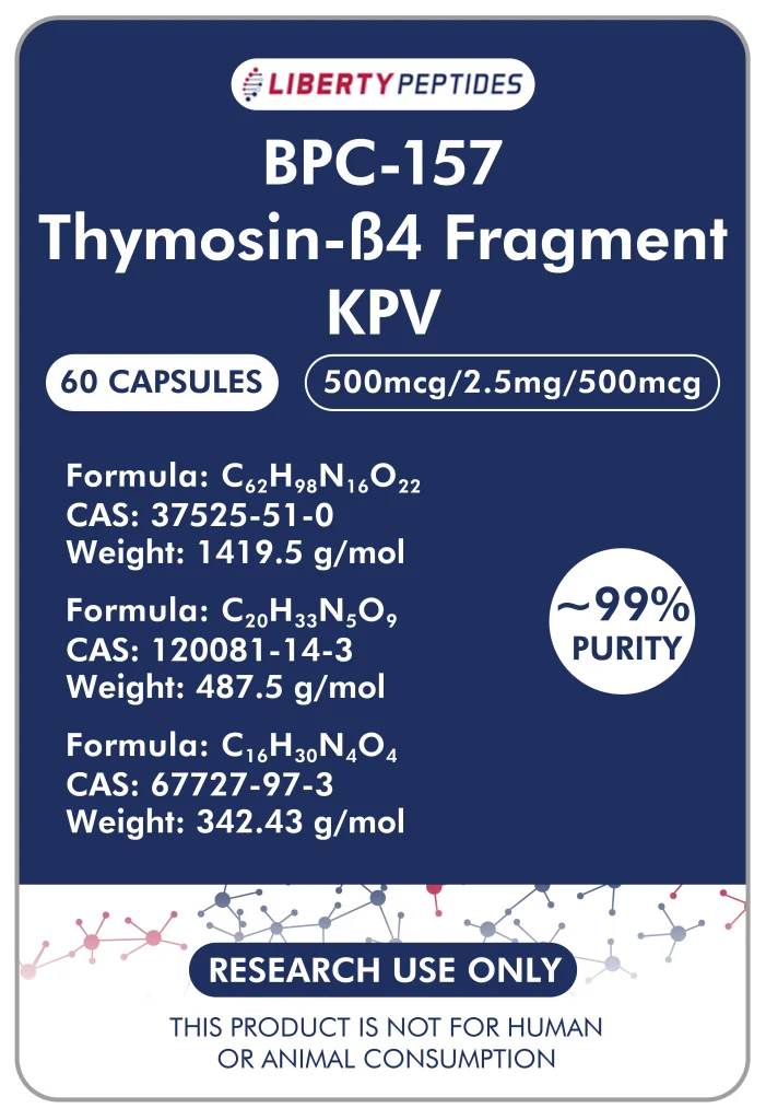 bpc 157 gut formula Gut Research Blend(BPC-157, Thymosin-ß4 Fragment, KPV) (500mcg/2.5mg/500mcg  x 60 capsules)